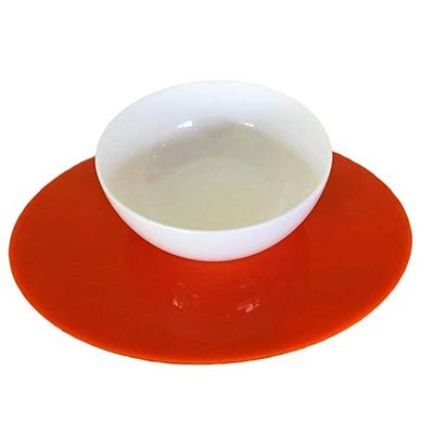 Super Cool Creations Oval Placemat Set, Orange - Large - 6 Placemats