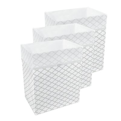 Clean Cubes 30 Gallon Disposable Pop-Up Trash Cans (3-Pack) with Fitted Bags  Foldable Garbage & Recycling Bins for Parties, Events & Kitchen (Trellis, 30" H x 14" W x 17" D)