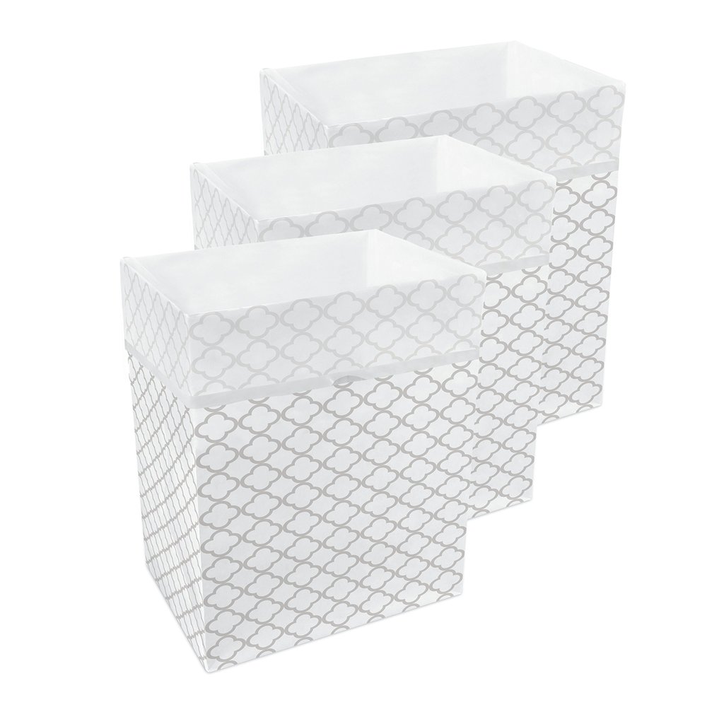 Clean Cubes 30 Gallon Disposable Pop-Up Trash Cans (3-Pack) with Fitted Bags  Foldable Garbage & Recycling Bins for Parties, Events & Kitchen (Trellis, 30" H x 14" W x 17" D)