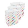 Clean Cubes 30 Gallon Disposable Pop-Up Trash Cans (3-Pack) with Fitted Bags  Foldable Garbage & Recycling Bins for Parties, Events & Kitchen (Polka Dot, 30" H x 14" W x 17" D) view 1