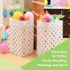 Clean Cubes 30 Gallon Disposable Pop-Up Trash Cans (3-Pack) with Fitted Bags  Foldable Garbage & Recycling Bins for Parties, Events & Kitchen (Polka Dot, 30" H x 14" W x 17" D) view 2