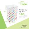 Clean Cubes 30 Gallon Disposable Pop-Up Trash Cans (3-Pack) with Fitted Bags  Foldable Garbage & Recycling Bins for Parties, Events & Kitchen (Polka Dot, 30" H x 14" W x 17" D) view 4