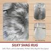 LAMBZY Faux Sheepskin Hypoallergenic Oval Silky Shag Rug, Luxury Shaggy Silky Plush Carpet for Bedrooms Rugs Living Room Kids Rooms Sofa Floor Rugs (3'x5',90x150 cm, Grey) view 4