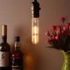 Vintage Edison LED Bulb 4 Pack,T10/T30 LED Bulbs 2W Antique COB Tubular Filament LED Bulb Tubular Edison Style LED Filament Bulb T10,Dimmable,E27 Medium Base,Warm White 2300K,Amber Glass Cover view 4