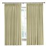 cololeaf Faux Silk Satin Blackout Curtains Luxury Dupioni Thermal Insulated Pinch Pleated Drapes for Living Room Bedroom Diningroom Khaki 84" W x 84" L Inch (1 Panel) view 1