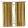 cololeaf Faux Silk Satin Blackout Curtains Luxury Dupioni Thermal Insulated Pinch Pleated Drapes for Living Room Bedroom Diningroom Gold 84" W x 84" L Inch (1 Panel) view 1