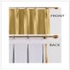 cololeaf Faux Silk Satin Blackout Curtains Luxury Dupioni Thermal Insulated Pinch Pleated Drapes for Living Room Bedroom Diningroom Gold 84" W x 84" L Inch (1 Panel) view 3