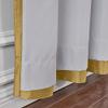 cololeaf Faux Silk Satin Blackout Curtains Luxury Dupioni Thermal Insulated Pinch Pleated Drapes for Living Room Bedroom Diningroom Gold 84" W x 84" L Inch (1 Panel) view 4