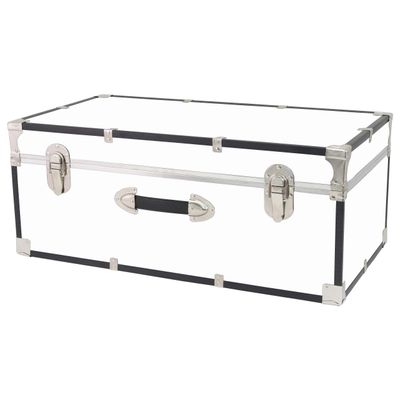 Seward Trunk Basic 30" Trunk - White Storage Chest with Latches & Handle