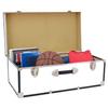 Seward Trunk Basic 30" Trunk - White Storage Chest with Latches & Handle view 3