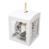 ClearBags 4" x 4" x 4 5/8" White Craft Paper Window Box with Attached PET Sheet(25 pieces) | Gift Box with Top Hole for Sticks | For Treats, Caramel Apple, Wedding or Party Favors | WGWG349 view 1