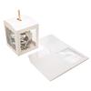ClearBags 4" x 4" x 4 5/8" White Craft Paper Window Box with Attached PET Sheet(25 pieces) | Gift Box with Top Hole for Sticks | For Treats, Caramel Apple, Wedding or Party Favors | WGWG349 view 3