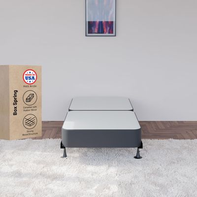 Greaton 8" Split Wood Traditional Box Spring/Foundation For Mattress, Twin XL, Black