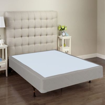 Greaton, 8-Inch Sturdy Wood Box Spring for Mattress Support - Durable and Fully Assembled, Natural Wood Foundation for 74" x 30", White.