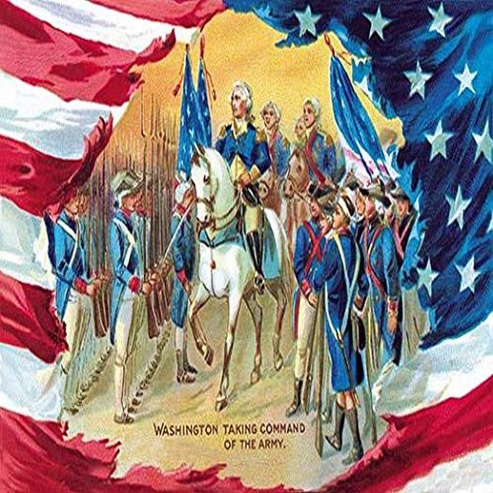 1910 Tucks postcard from Washingtons Birthday Series Washington Taking Command of the Army Raphael Tuck & Sons was a business started by Raphael Tuck and his wife in Bishopsgate in the City of London