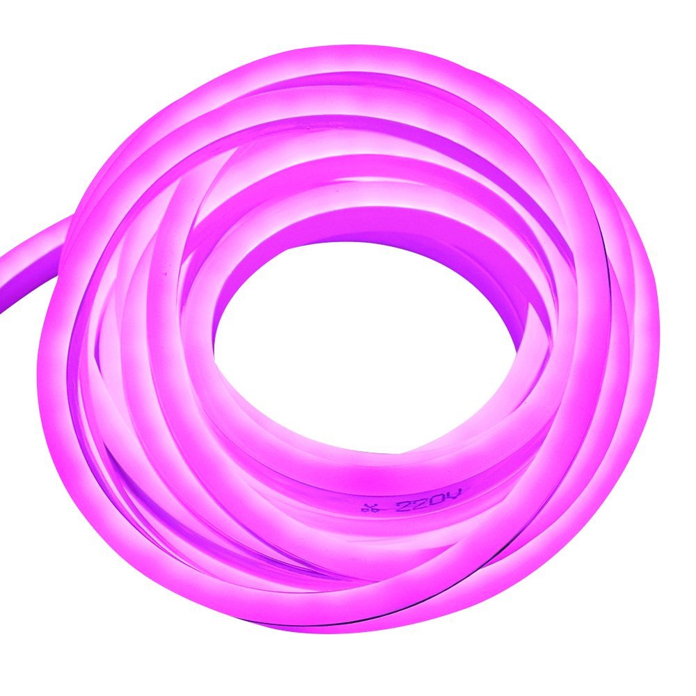 XUNATA 66ft LED Rope Neon Light, 110V Waterproof Flexible US Plug 2400 Units SMD 2835 LED Strip Lights for Home Indoor Outdoor Decoration (Pink)