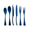 Uniturcky Luxury 18/10 Stainless Steel Matte Blue Flatware Set - Silverware Cutlery Utensil Set Steak Knife Spoon and Fork Knife Serving Set,Service for 1 (6-Piece) view 1
