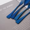 Uniturcky Luxury 18/10 Stainless Steel Matte Blue Flatware Set - Silverware Cutlery Utensil Set Steak Knife Spoon and Fork Knife Serving Set,Service for 1 (6-Piece) view 3