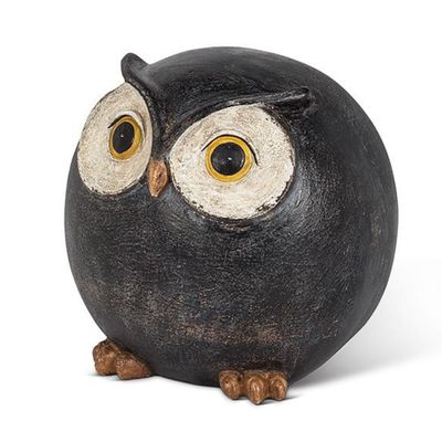 Abbott Collection Round Ball Sitting Figurine, Owl (4" Tall)