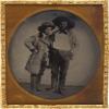 Two Western Gentlemen A Particularly Clear Image Of Two Pals Posed Standing One With His Around The Others Shoulder The Image Clearly Shows The Fringed Buckskin Jacket And Stovepipe Boots Of One Of Th view 1