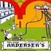 A funny vintage advertising postcard from a restaurant that specialized in Pea soup The chefs are shown with a pea splitting contraption as part of the soup making process Andersens restaurant in Bu view 1