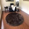 LAMBZY Faux Sheepskin Super Soft Hypoallergenic Rug Plush Fur, Luxury Shaggy Silky Plush Carpet for Bedrooms Rugs Living Room Kids Rooms Sofa Floor Rugs Round(8', D240 cm, Brown) view 1