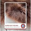 LAMBZY Faux Sheepskin Super Soft Hypoallergenic Rug Plush Fur, Luxury Shaggy Silky Plush Carpet for Bedrooms Rugs Living Room Kids Rooms Sofa Floor Rugs Round(8', D240 cm, Brown) view 3