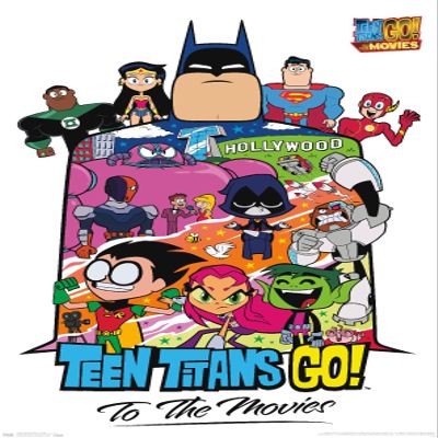 Trends International Teen Titans Movie-Collage Wall Poster, 22.375" x 34", Multicolor
