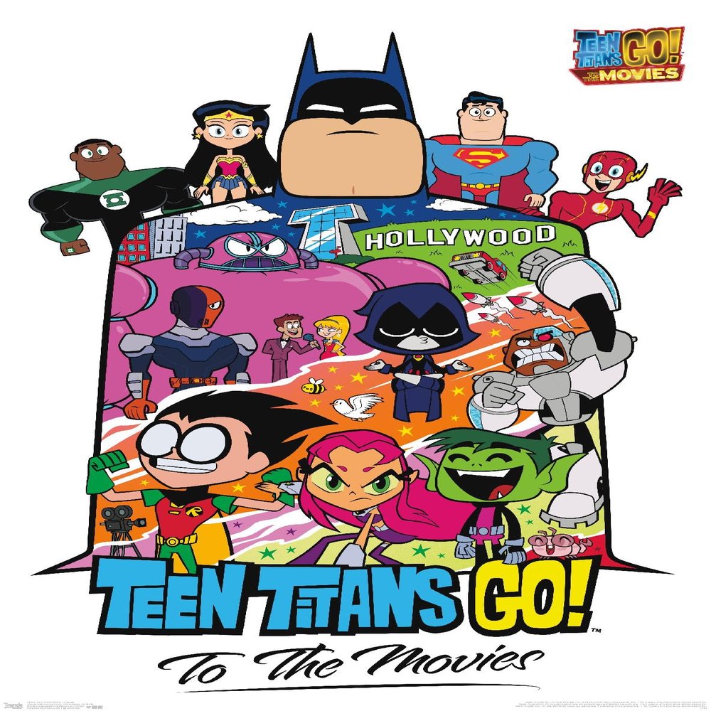 Trends International Teen Titans Movie-Collage Wall Poster, 22.375" x 34", Multicolor