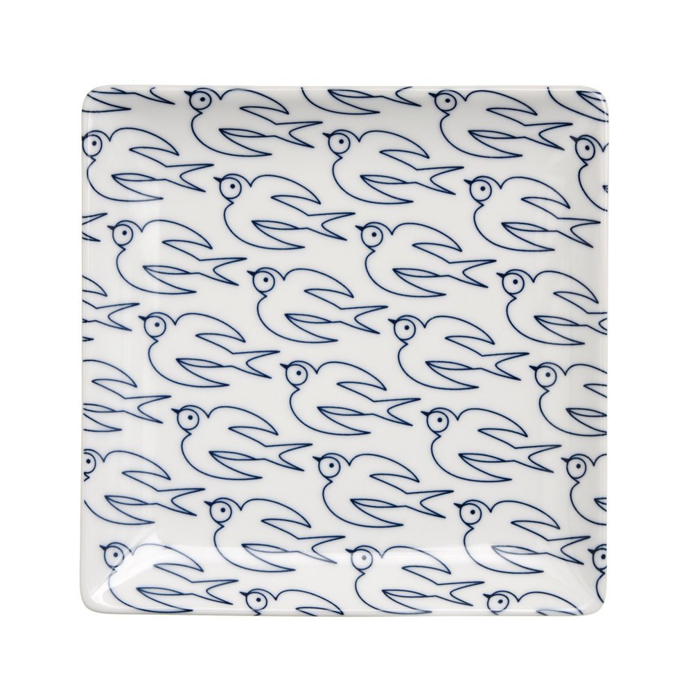 natural69 Janke Square Plate M, White Swallow