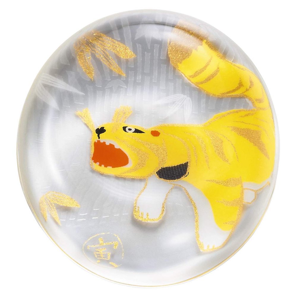 Aderia 6093 Medeta Zodiac Tiger, Chopstick Rest, Approx. 2.2 x 1.7 x Height 0.5 inches (5.6 x 4.4 x 1.3 cm), Chopsticks Rest / Zodiac Sign, Made in Japan, Presentation Box, Birthday Gift