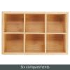 mDesign Bamboo Tea & Food Storage Organizer Container Box - Wooden Holder Case for Tea Bags, Coffee, Snacks, Sugar, Sweeteners, and Small Packets - Echo Collection - Natural Wood view 4
