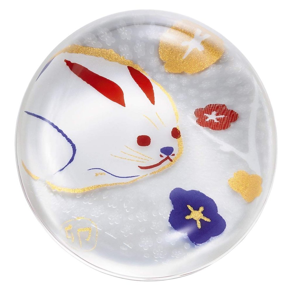 Aderia 6094 Medeta Zodiac Chopstick Rest, Rabbit, Approx. 2.2 x 1.7 x Height 0.5 inches (5.6 x 4.4 x 1.3 cm), Chopsticks Rest / Zodiac Sign, Made in Japan, Presentation Box, Birthday Gift