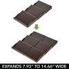 mDesign Expandable Plastic Deluxe Spice Rack, Drawer Organizer for Kitchen Cabinet Drawers, 3 Tier Slanted for Spice Jars, Food Seasoning Bottle Storage, Ligne Collection - Bronze view 4