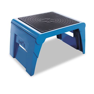 1-Step Plastic Folding Step Stool with 250 lb. Load Capacity Color: Blue