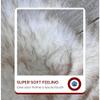 Super Soft Faux Sheepskin Silky Shag Bedspread (Twin 120"x70", White with Brown Tips) view 3