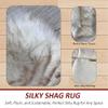 Super Soft Faux Sheepskin Silky Shag Bedspread (Twin 120"x70", White with Brown Tips) view 4
