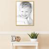 ArtToFrames 21x29 Inch Gold Picture Frame, This 0.75 Inch Custom Poster Frame is Bright Gold - Comes with Economy Acrylic and Corrugated Backing (2WOMD11109-21x29) view 2