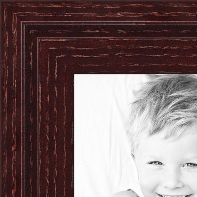 ArtToFrames 9x27 inch Cherry Striped Canvas Floater Wood Picture Frame, 2WOM0066-82534-YCHY-9x27
