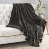 Home Soft Things Brown Plain Faux Fur Throw Blanket, Coffee Bean - 60'' x 80'' Shiny Silky Smooth Soft Heavy Bed Couch Cover Warm Comfortable Cozy Elegant Plush Throw for Living Room Bedroom view 2