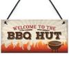 RED OCEAN BBQ Hut Hanging Garden Sign Summer House Bar Man Cave Shed Plaque Friendship Gift view 1