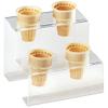Cal Mil 3601-4 4 Cone Acrylic Ice Cream Cone Holder - 7 x 7 x 6 in. view 1