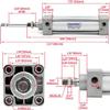 Heschen Tie-Rod Pneumatic Air Cylinder, SC 40-100, 40mm Bore, 100mm Stroke, PT 1/4 Port, Double Acting, Adjustable Cushion, Self-Lubricating Actuator for Industrial & Woodworking view 2