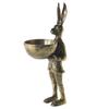 Accent Decor Eric and Eloise Collection 14-inch Brass Figurine with Bowl, Rabbit view 1