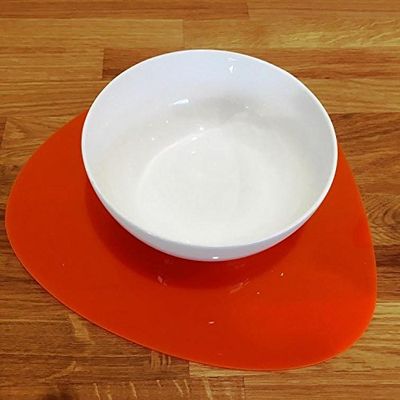 Super Cool Creations Pebble Placemat Set, Orange - Large - 4 Placemats