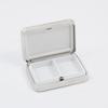 Bey-Berk BB116S Nickel Plated Rectangular Pill Box with Divider, Grey view 3