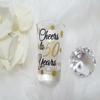 50th Birthday shot glass that is perfect as a Cheers to 50 years. A Fully custom shot glass! view 1
