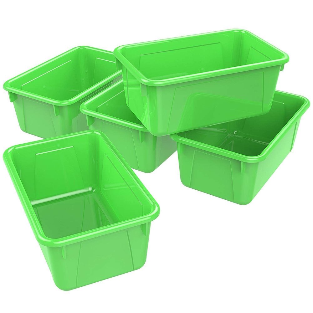 Storex Small Cubby Bin, Green