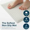 SlipX Solutions Pillow Top Cushioned Bath Mat, Non Slip Comfort Underfoot, 700 Air-Filled Pillows, Soft Shower Mat, Strong Suction Cups, Cream, 27" x 15.5" view 2