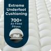 SlipX Solutions Pillow Top Cushioned Bath Mat, Non Slip Comfort Underfoot, 700 Air-Filled Pillows, Soft Shower Mat, Strong Suction Cups, Cream, 27" x 15.5" view 3